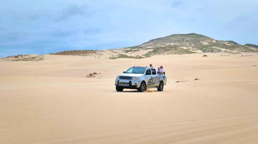 Boa Vista: Shark, Turtles, Cave, Sandboarding & Tasting Tour - 4x4 pickup to big dunes: the Morro de Arreia start