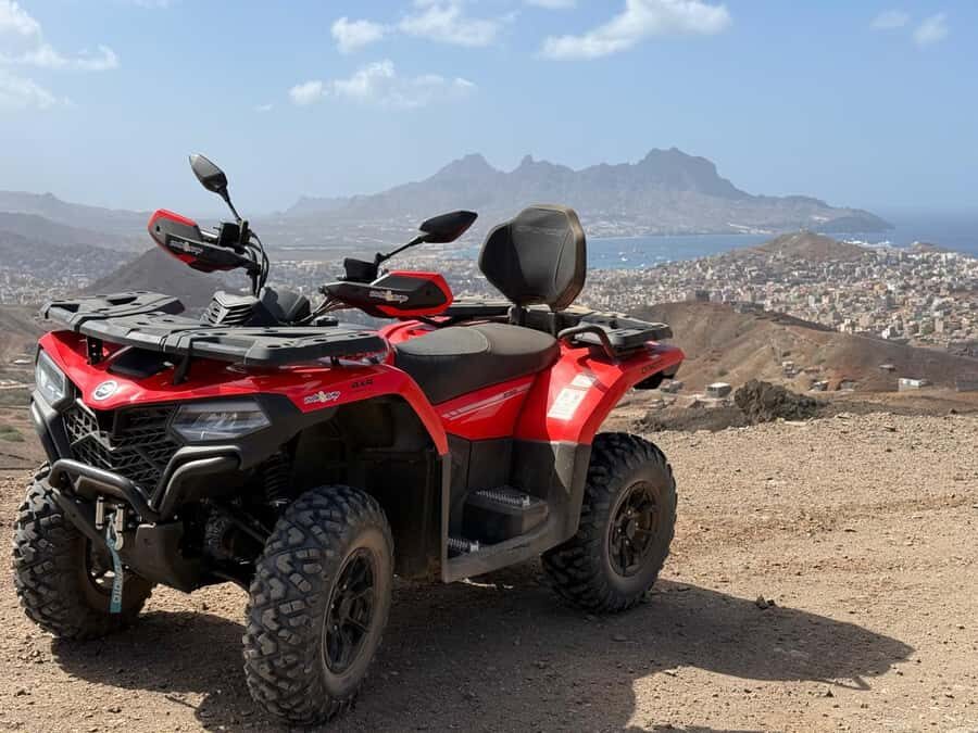 Cape Verde: São Vicente Island 4x4 Quad Tour - Calhau and the Viana Volcano viewpoint: sea rocks plus inland clues