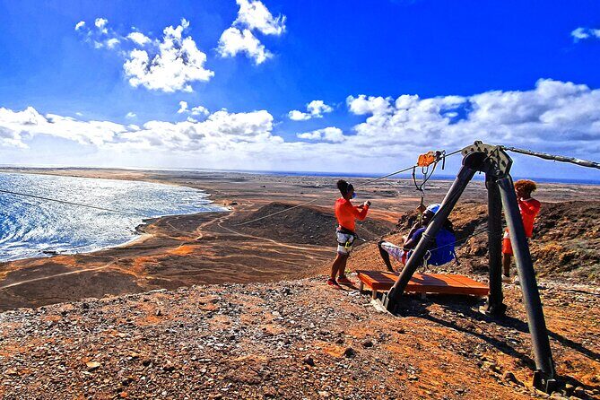 Complete Excursion and Flight on the Zipline Cabo Verde - At the mountain: registration, harnessing, and a real safety briefing