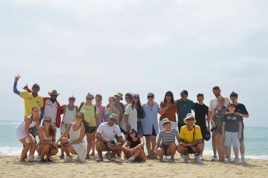 From Sal Island: Blu eye, Salt lake, Lemon Sharks & Palmeira - Getting picked up from Santa Maria and why the route feels efficient