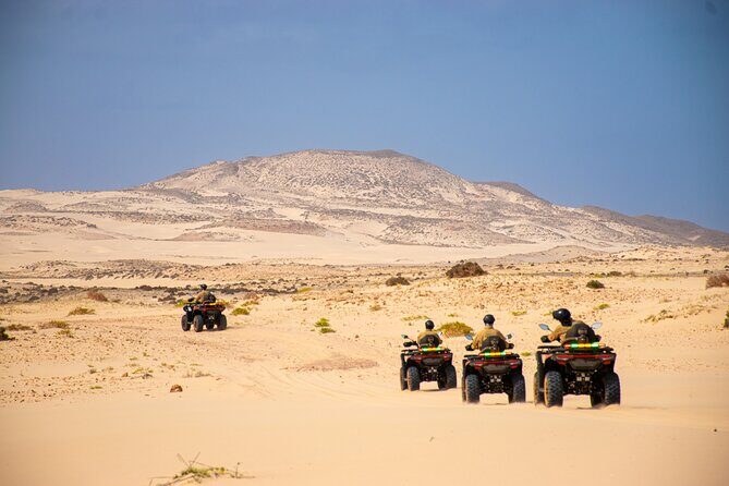 South of Boa Vista Adventure Explore the Desert by Quad - First Stop: Chamine of Praia de Chaves to Morro de Areia Dunes
